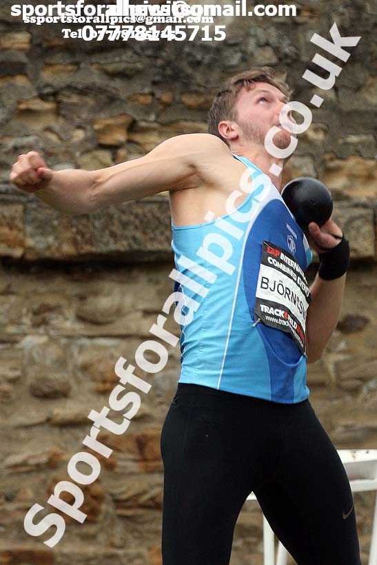 Mens decathlon shot putt, EAP International Cominted Events, Hexham. Photo: David T. Hewitson/Sports for All Pics